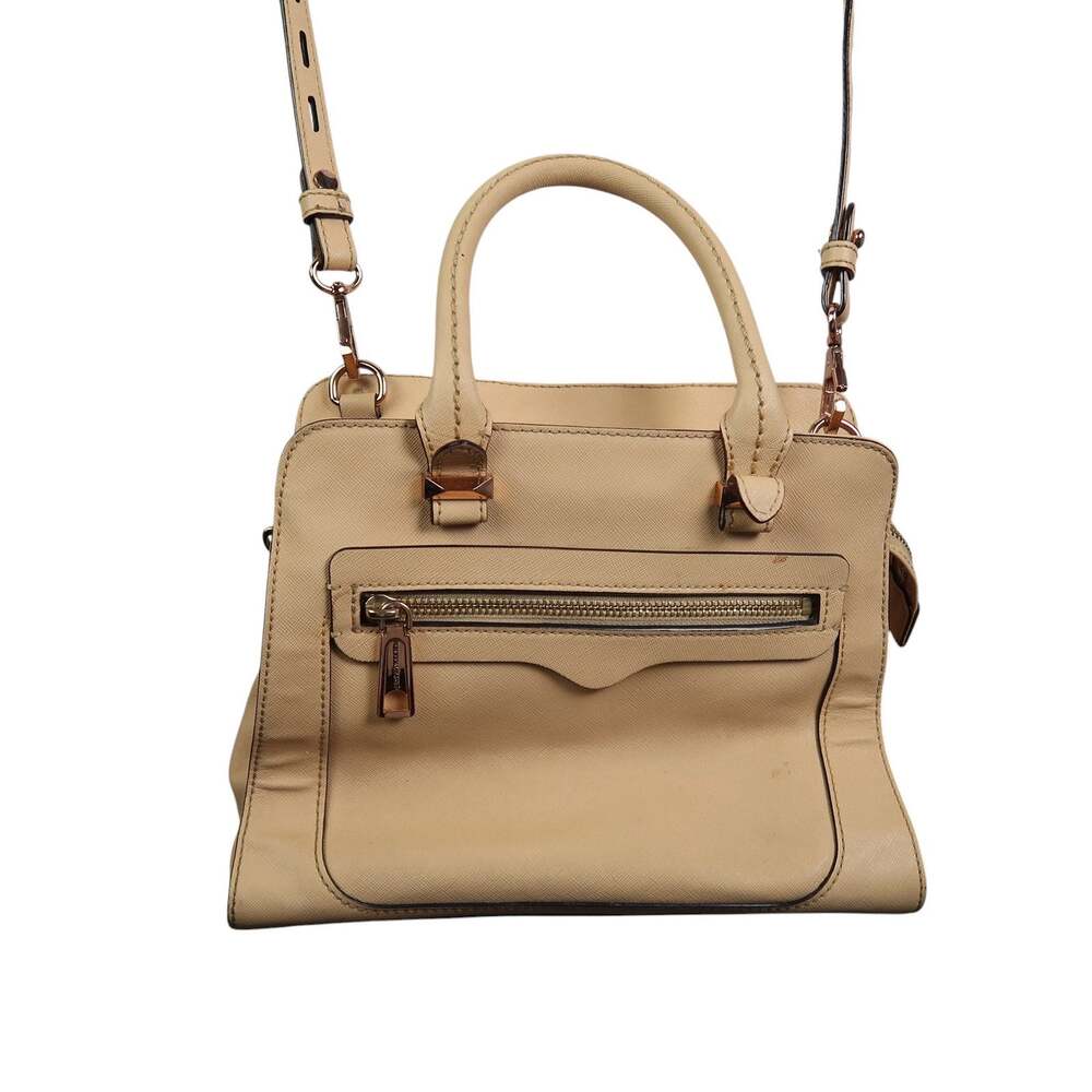 Rebecca Minkoff Mini Avery Tote Bag Tan Leather Top Handle Crossbody Purse